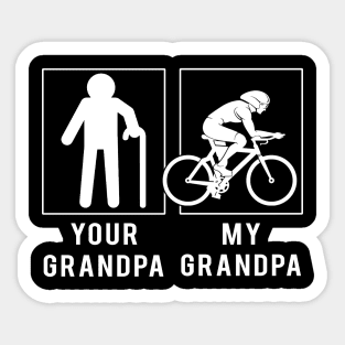 cycling your grandpa my grandpa tee for your grandson granddaughter Sticker